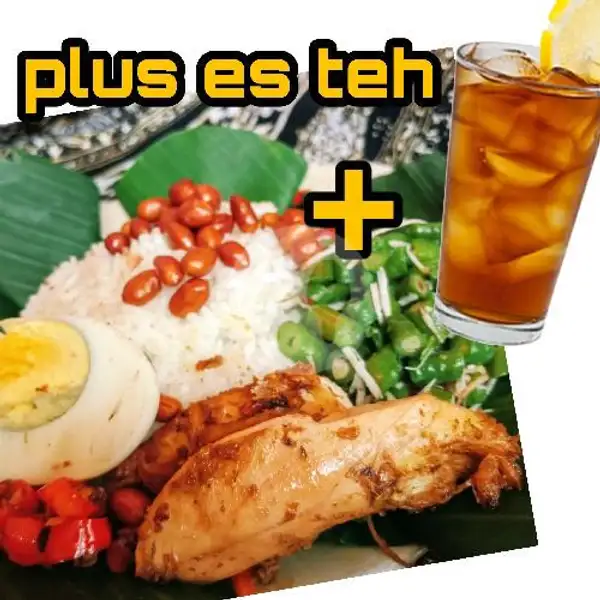 Nasi Campur Ayam Betutu + Es Teh | Nasi Campur Babi Srijati Khas Bali, Ayam Betutu & Nasi Jinggo