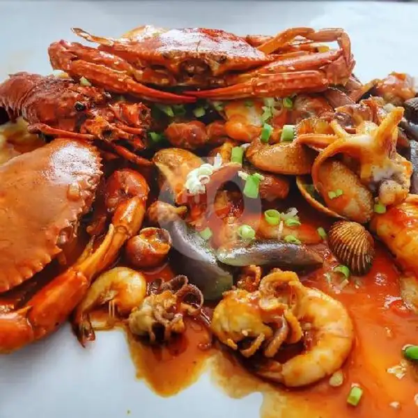 Paket Mix Seafood Large ( Saus Padang / Tiram ) Porsi Ber 4 | RM Brekecek Patak Jahan Mba Winda, Cilacap Selatan