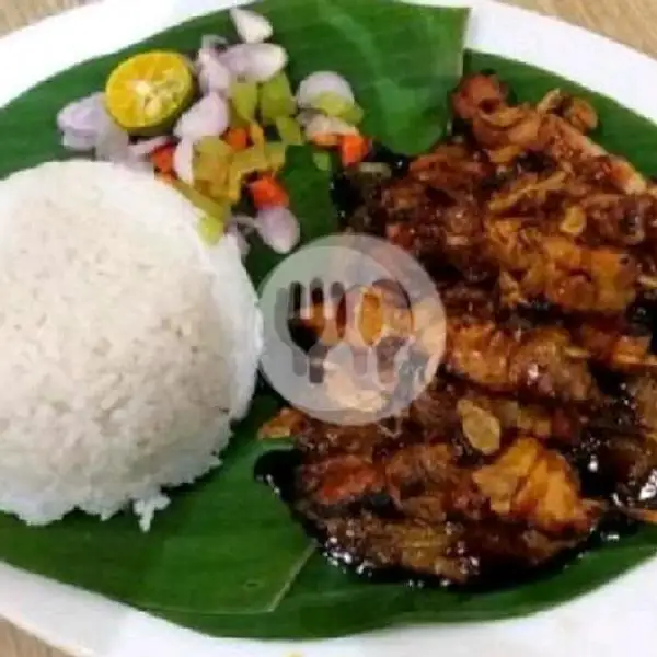 Sate Ayam Combo 2 + (Sate Ayam Campur Kulit (25 Tusuk + 2 Nasi + Free Es Teh Manis) | Menu Surabaya