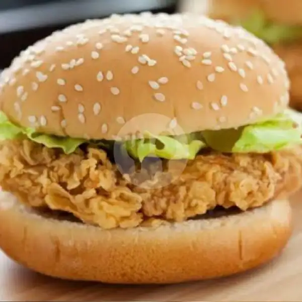 Burger Patty Ayam Krispy + Telur | Kebab Maraja, Jln Wahid Hasyim 1