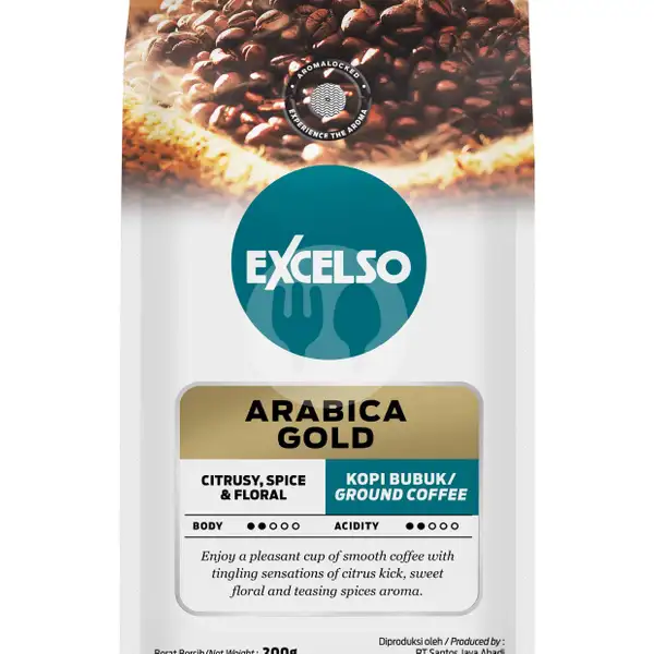 Bean Arabica Gold (200 Gr) | Excelso Cafe, Vitka Point Tiban