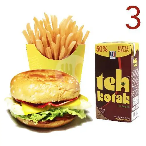 Paket Kenyang 3 | Only Burger, Taman Kopo