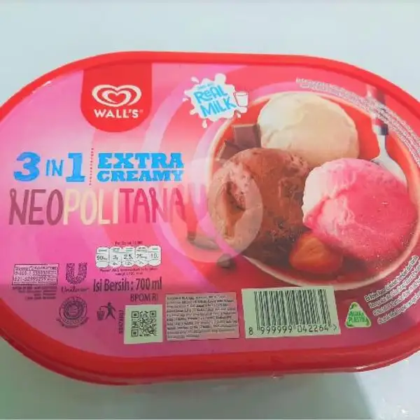 Ice Cream Neopolitan Walls 700 ml | Nopi Frozen Food