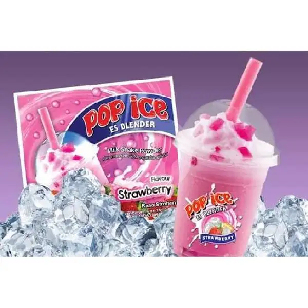 Pop Ice Strawberry | Jus Buah Dan Tempura 29, Silikat