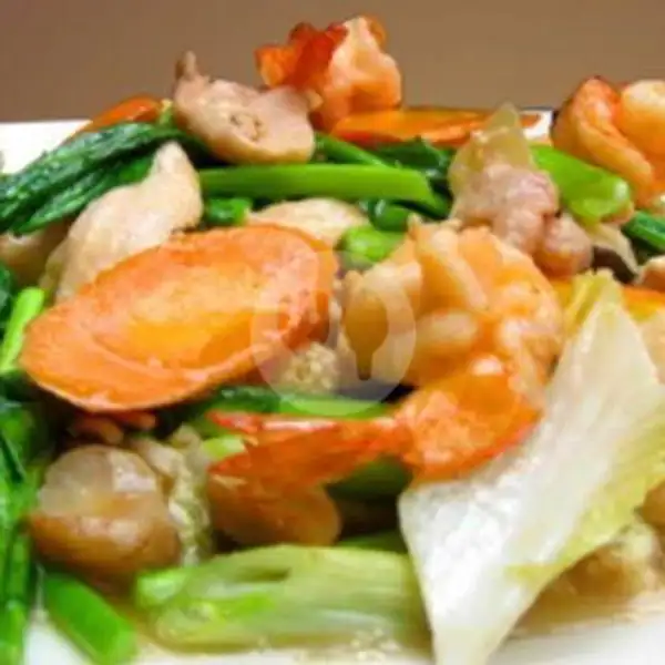 Capcay Goreng Seafood | Ayam dan Ikan Bakar Mas Amar 23, Senen