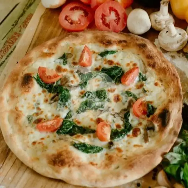Spinach Creamy Mushroom  (V) | Pizza Story, Dalung