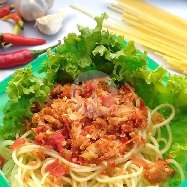 Spaghetti Ayam Geprek | GEPREK AL DENTE