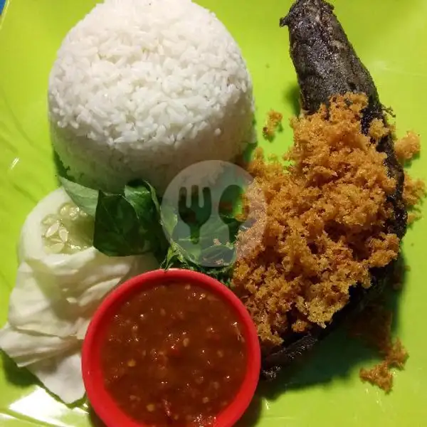 Lele Goreng Kremes + Nasi Putih / Uduk | Warung Borobudur, Imam Bonjol