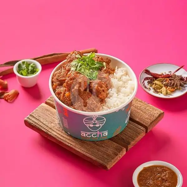 Butter Chicken Kofta Rice Bowl | Accha - Indian Soul Food, Depok