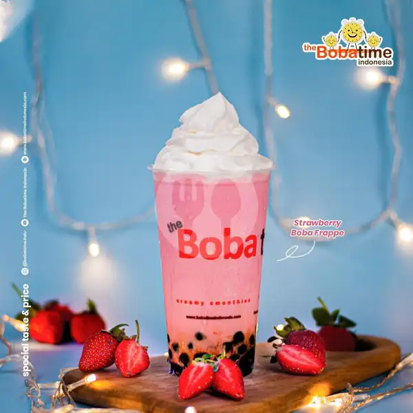 Strawberry Boba Frappe | The Bobatime, Cilacap