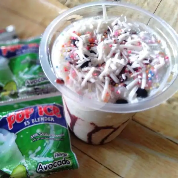 Pop Ice Avocado | Kedai Sosis Bang Edoy, Bekasi Utara