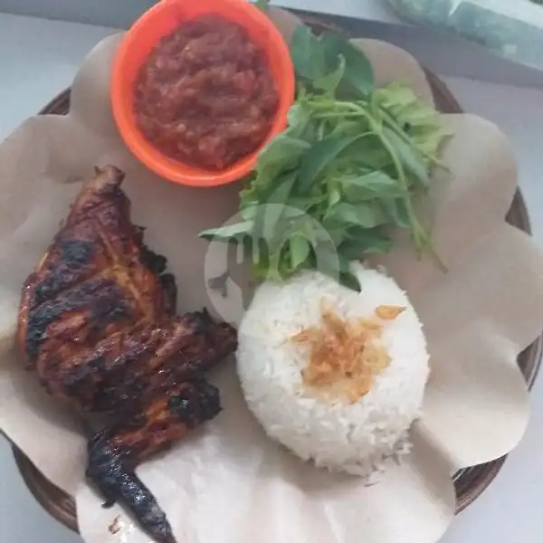 Ayam Penyet Bakar + Nasi Dada/paha | Warung Mantap Mas Welly, Karet