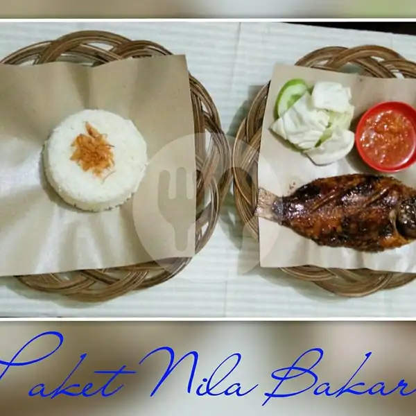 Nila Bakar, Nasi, Serundeng Kelapa | Sambel Jebleh Abank Alil, Karang Tengah