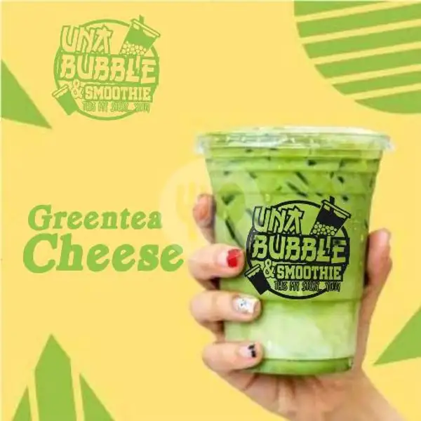 Green tea Cheese | Una Bubble & Smoothie, Kebon Gedang 8