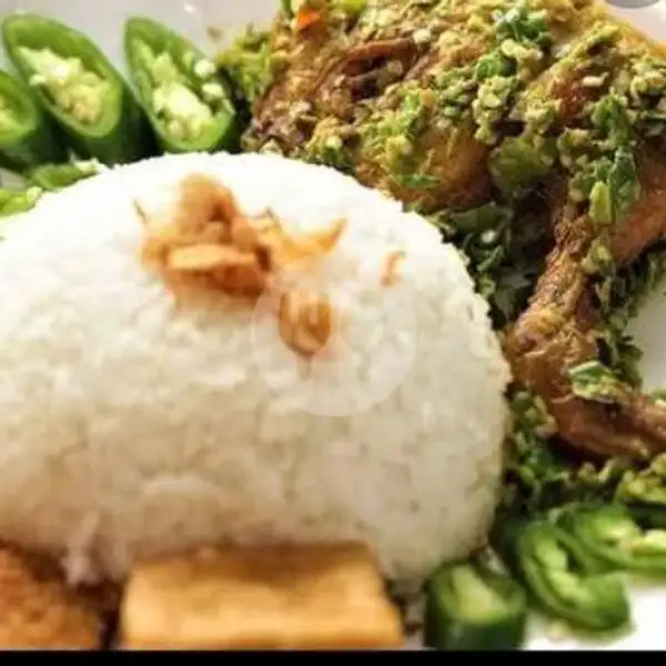 Nasi+Ayam Ramuak Lado Ijo+Tahu Terong | Pecel Ayam & Ayam Geprek DZ, Gg Mela