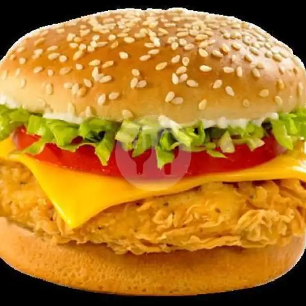 Burger Ayam Extra Keju | Kedai Al Fazza, Tamangapa Raya