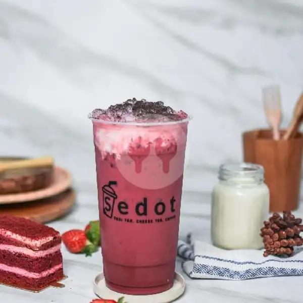 Red Velvet Thai Milk Tea | Sedot, Sambiroto