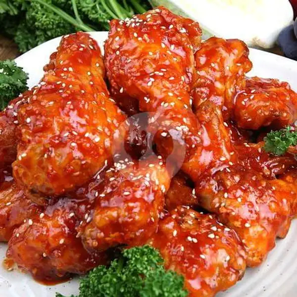 Ayam Hot Lava + Nasi | Hot Chicken Dinner, Pekanbaru