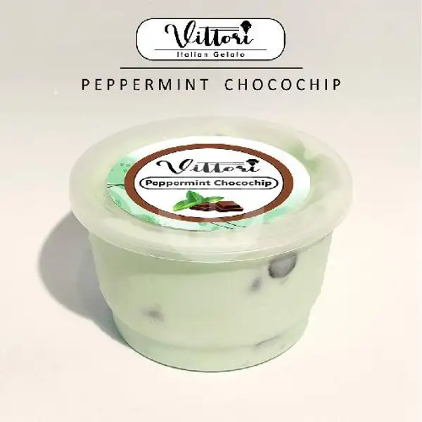 Ice Cream Es Krim Gelato Vittori - Peppermint Chocochip | Vittori Gelato