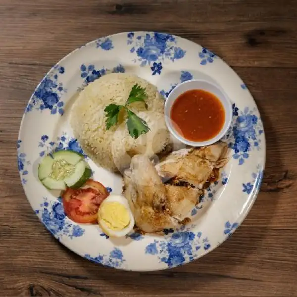 Steam Hainan Chicken + Rice | Uncle Loe Cafe dan Resto, Merbau