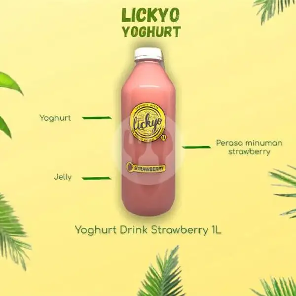 Yoghurt Drink Strawberry 1L | LickYo Creamy Yoghurt, Reog