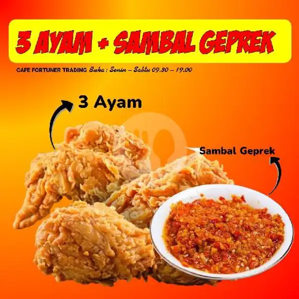 3 Ayam + Sambal Geprek JOY | Cafe Fortuner Trading, Air Itam