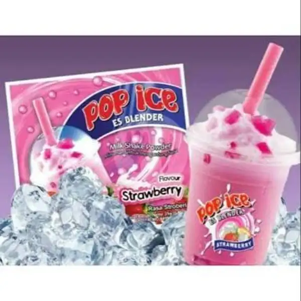 Pop Ice Strawberry | Seblak & Lumpiah Basah Abud
