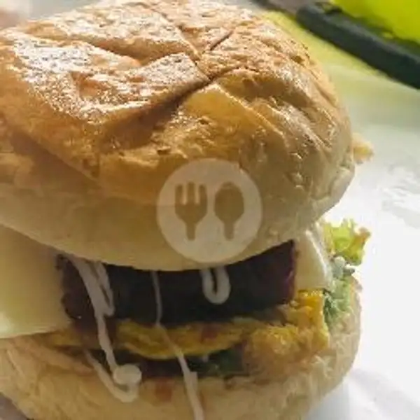 Burger Sapi + Telur | Burger Arif