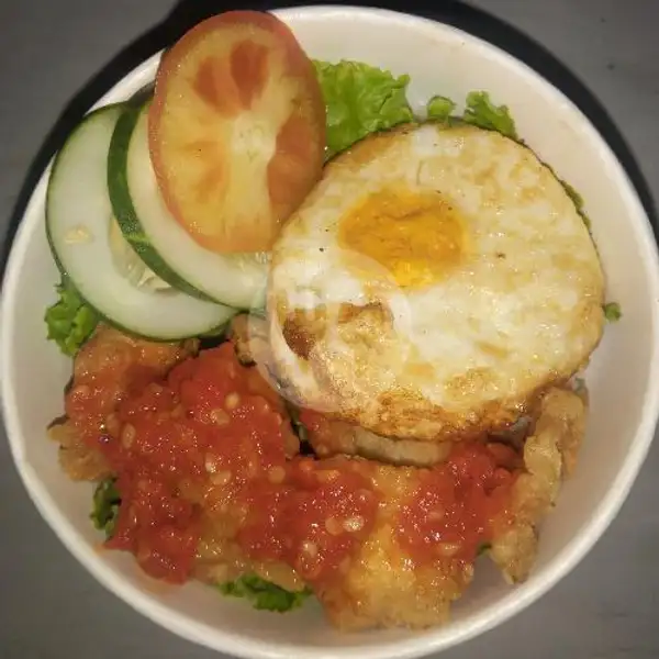 Rice Bowl Ayam Krispy Telur Ceplok | Ayam Bakar Madu Ayumi, Manunggal