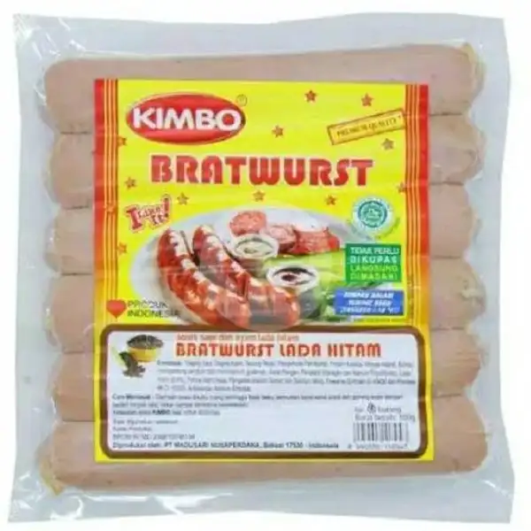 Kimbo Bratwurst Ladahitam 6pcs | C&C freshmart