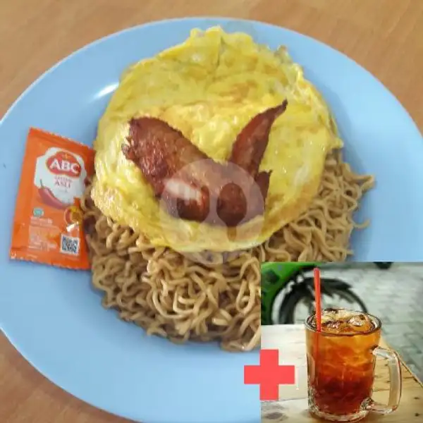 Indomie Goreng + Telur Dadar + Ayam Sayap + Teh Obeng | Hongta Karivan, Lubuk Baja