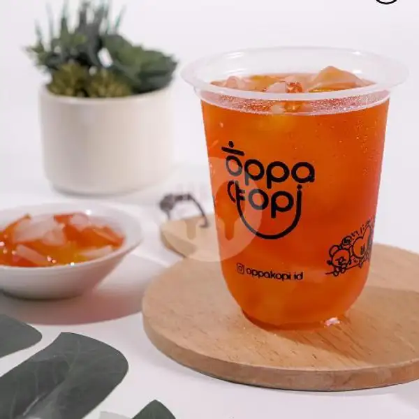 Iced Mango Tea | Oppa Kopi, Rungkut