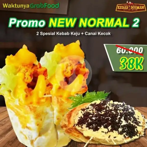 New Normal 2 (2 Spesial Kebab Keju, Canai Kecok) | Kebab Bosman, Gunung Anyar