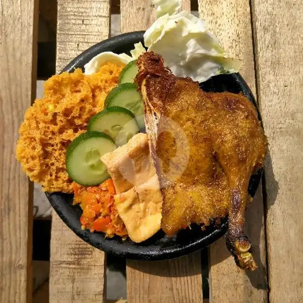 Bebek Goreng Rempah (Paha) + Tahu Goreng + Kremes + Tanpa Nasi | Ayam Geprek Rempah Pak Ndut, Mlati