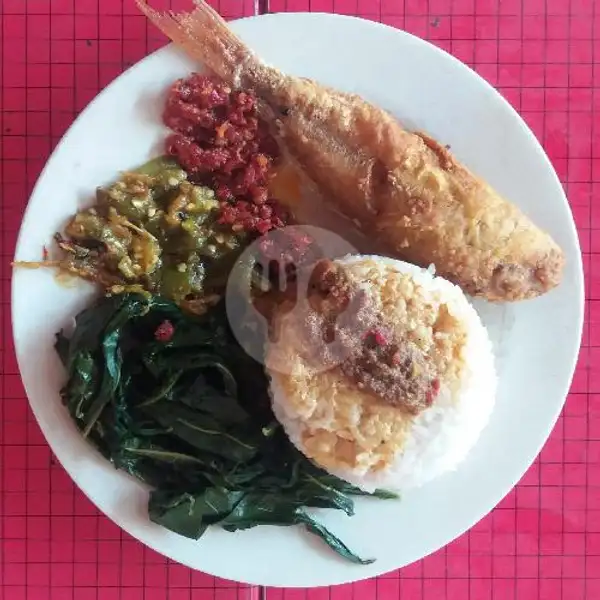 Nasi + Ikan Bakar Madu + Sayur + Sambal | Warung Inang Masakan Padang, Tukad Banyusari