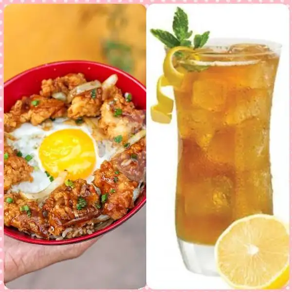 Segar 3 C Teriyaki With Egg Dan Es Lemon Tea | Happy Rice Bowl Ambarukmo, Banguntapan