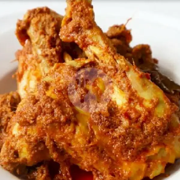 Rendang Ayam Goreng + Sambal Cabe Ijo + Nasi | Ayam Bakar dan Rendang, Sukarami