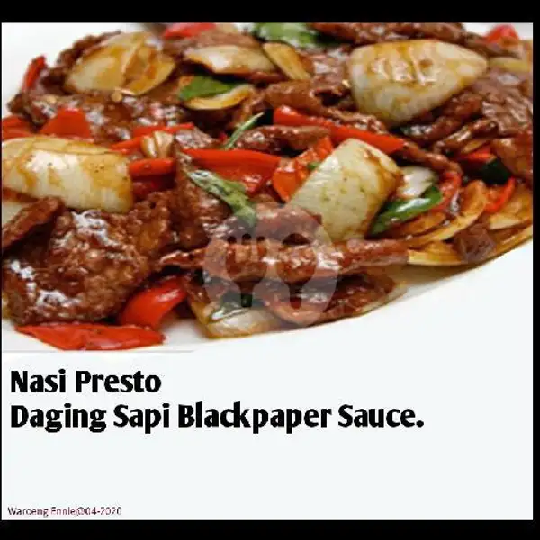 Nasi Presto Daging Sapi Black Pepper Sauce | Waroeng Ennie, Green Park View