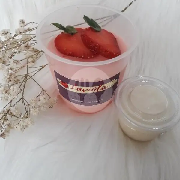 Puding Strawberry Susu | Puding Panna Cotta 