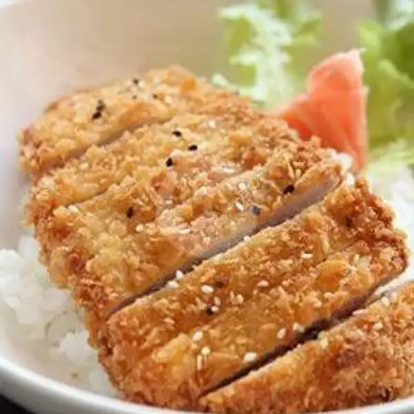 Nasi Ayam Katsu + Ice Tea | Ajudan Kopi, Mangga
