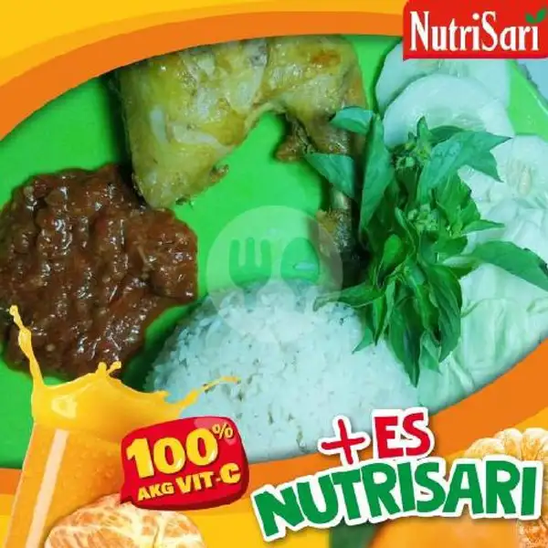 satu paket ayam + nasi +es nutrisari | Warung Muslim Jawa Timur, Denpasar