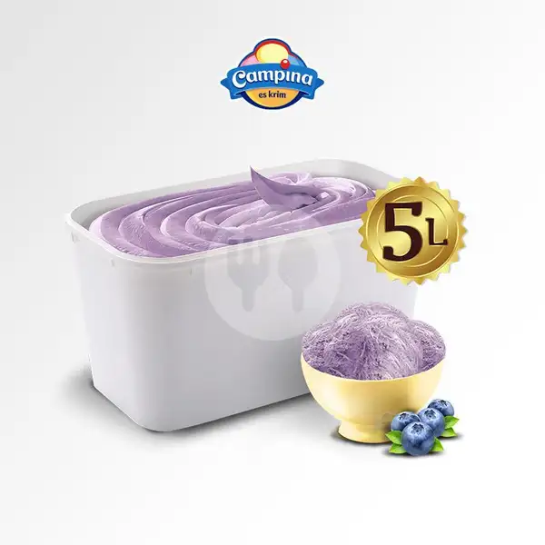 5 Liter  Blueberry (Maks. 1 item per transaksi) | Ice Cream Campina, Cirebon