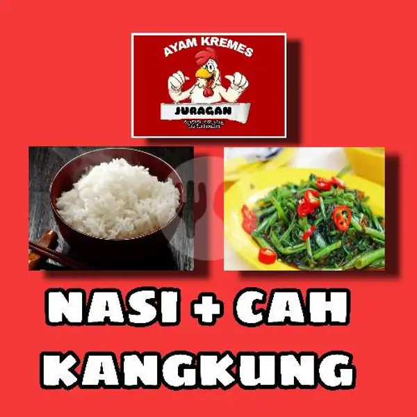 nasi + cah kangkung | AYAM KREMES JURAGAN