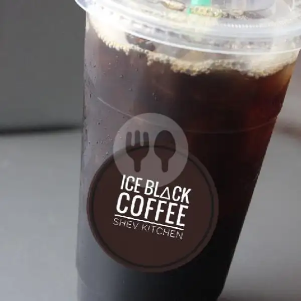 Ice Black Coffee Cup 18 oz | Pizza & Ayam Penyet Shev Kitchen, Kepudang Barat