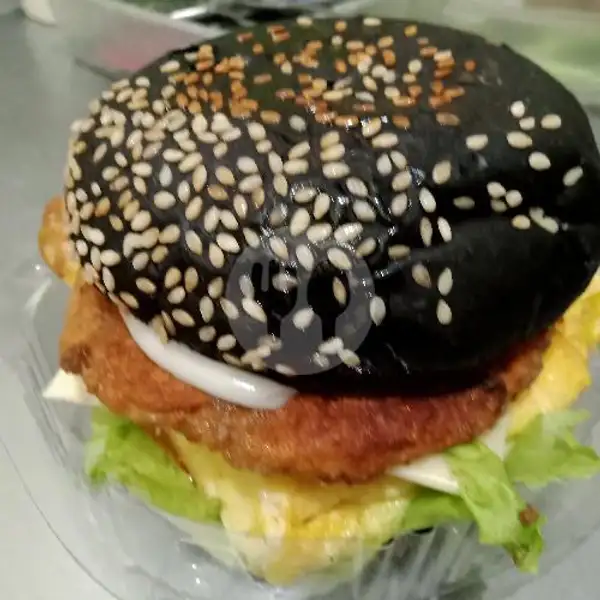 Black Burger Egg Cheese Tidak Pedas | Black Burger Dan Kebab Al Rayyan, Bulak