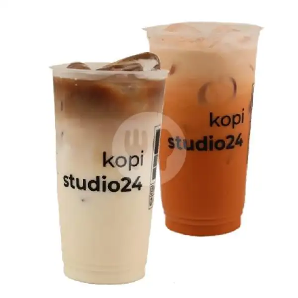 Large Beli 1 Gratis 1 (D'Cream+Thai Tea) | Kopi Studio 24, Soekarno Hatta