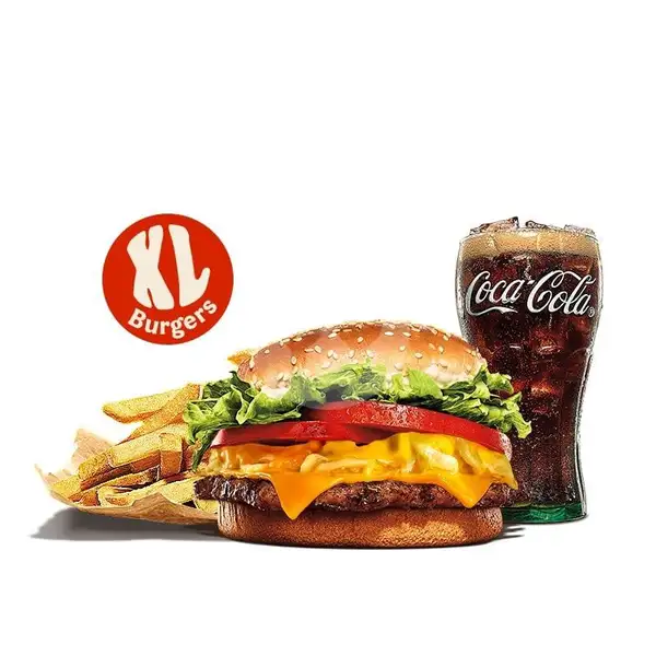 Paket 4-Cheese Whopper Jr Medium | Burger King, Batam Center