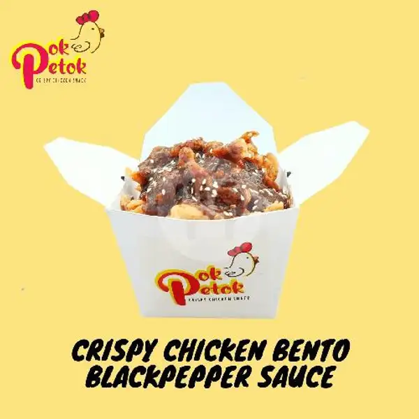 Crispy Chicken Bento dengan Blackpepper Sauce, Rice Box Ayam Lada Hitam | POK PETOK