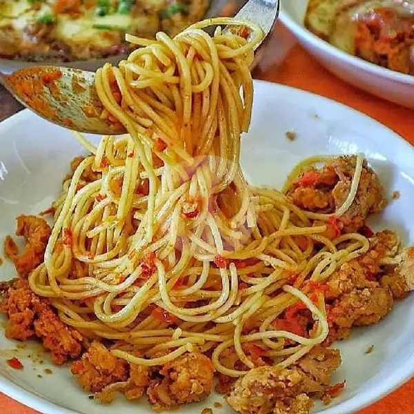 Spaghetti Ayam Geprek | Nufatha Box, Perumnas