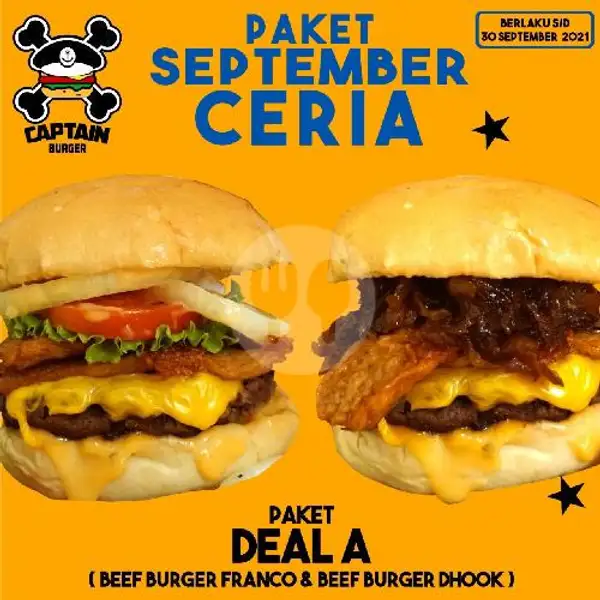 Deal A | Captain Burger, Genteng Biru